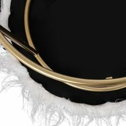 Budget 😉 Adeco Vanity Stool Chair Fluffy Ottoman Footrest Round Metal Base Grey 🔥 -Adeco Shop Adeco Vanity Stool Chair Fluffy Ottoman Footrest Round Metal Base 6