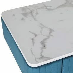 Best deal ⭐ Adeco Vanity Table With 2 Drawers Makeup Organizer 👗 Dressing Shelves - Large Blue 🎉 -Adeco Shop Adeco Vanity Table with 2 Drawers Makeup Organizer Dressing Shelves 9