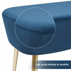 Best deal ✔️ Adeco Velvet Bench Footrest, Bed End Stool Metal Legs, 👗 Dressing Chair Green ⌛ -Adeco Shop Adeco Velvet Bench Footrest2C Bed End Stool Metal Legs2C Dressing Chair 13
