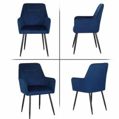 Cheapest 🧨 Adeco Velvet Dining Chairs Set Of 2, Accent Armchairs Black Metal Legs Green ✨ -Adeco Shop Adeco Velvet Dining Chairs Set of 22C Accent Armchairs Black Metal Legs 14