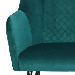 Cheapest 🧨 Adeco Velvet Dining Chairs Set Of 2, Accent Armchairs Black Metal Legs Green ✨ -Adeco Shop Adeco Velvet Dining Chairs Set of 22C Accent Armchairs Black Metal Legs 6