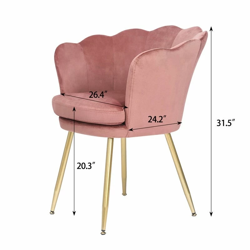 Top 10 ๐ฅฐ Adeco Velvet Dinning Accent Chair Metal Legs Upholstered Vanity Pink ๐ 6 Top 10 ๐ฅฐ Adeco Velvet Dinning Accent Chair Metal Legs Upholstered Vanity Pink ๐ - Image 4