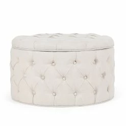 Best reviews of 💯 Adeco Round Storage Ottoman Button Tufted Footrest Stool Bench Olive Green- Velvet 😀 -Adeco Shop Adeco Velvet Round Storage Ottoman Button Tufted Footrest Stool Bench 14