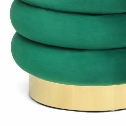 Flash Sale 😉 Adeco Velvet Round Storage Ottoman Side Table With Comfortable Seating 🔔 -Adeco Shop Adeco Velvet Round Storage Ottoman Side Table with Comfortable Seating 10