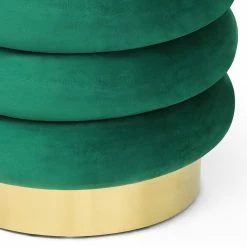 Flash Sale 😉 Adeco Velvet Round Storage Ottoman Side Table With Comfortable Seating 🔔 -Adeco Shop Adeco Velvet Round Storage Ottoman Side Table with Comfortable Seating 7