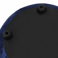 Promo 💯 Adeco Velvet Round Storage Ottoman With Removable Lid, Footrest Stool Navy 😀 26 Promo 💯 Adeco Velvet Round Storage Ottoman With Removable Lid, Footrest Stool Navy 😀 -Adeco Shop Adeco Velvet Round Storage Ottoman with Removable Lid2C Footrest Stool 9