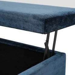 Cheapest 💯 Adeco Velvet Storage Ottoman Bench Rectangular Footstool Lift Top ❤️ -Adeco Shop Adeco Velvet Storage Ottoman Bench Rectangular Footstool Lift Top 8