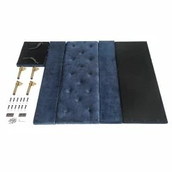 Cheapest ✔️ Adeco Velvet Tufted Storage Ottoman Rectangular Footstool DIY Assemble 🎁 -Adeco Shop Adeco Velvet Tufted Storage Ottoman Rectangular Footstool DIY Assemble 4