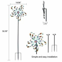 Buy 🛒 Adeco Wind Spinner Outdoor Metal Stake Windmill 🥰 -Adeco Shop Adeco Wind Spinner Outdoor Metal Stake Windmill 4