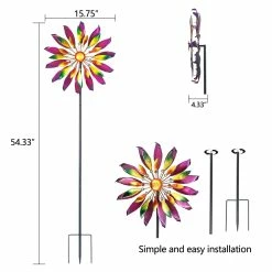 Promo 👍 Adeco Wind Spinners Outdoor Metal Windmill Stake 😍 -Adeco Shop Adeco Wind Spinners Outdoor Metal Windmill Stake 2