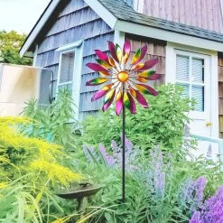 Promo 👍 Adeco Wind Spinners Outdoor Metal Windmill Stake 😍 -Adeco Shop Adeco Wind Spinners Outdoor Metal Windmill Stake 4