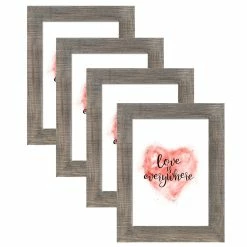 Wholesale 💯 Adeco Wood Picture Frame Set Set Of 4- Brown 👏 -Adeco Shop Adeco Wood Picture Frame Set 10