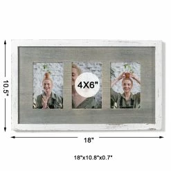 Buy 🎉 Adeco Wood Wall Photo Frame White&grey ❤️ -Adeco Shop Adeco Wood Wall Photo Frame 7