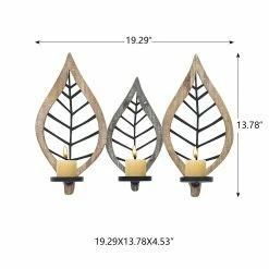 Cheap ⌛ Adeco Wood Wall Sconce Candle Holder ⌛ -Adeco Shop Adeco Wood Wall Sconce Candle Holder 3