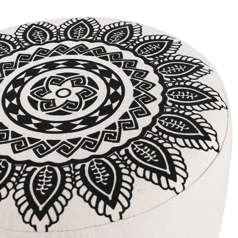 Hot Sale π Adeco Asense Round Ottoman Foot Rest Stool Linen Fabric Padded (Set Of 4) Beige π― 7 Hot Sale π Adeco Asense Round Ottoman Foot Rest Stool Linen Fabric Padded (Set Of 4) Beige π― - Image 5