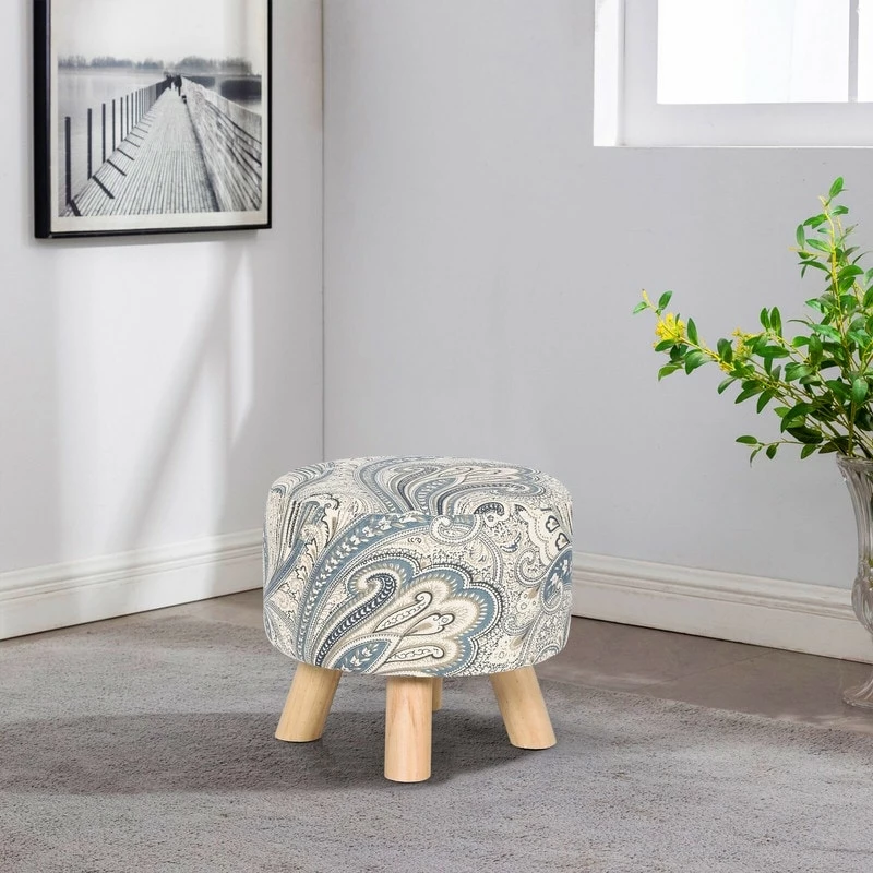 Hot Sale π Adeco Asense Round Ottoman Foot Rest Stool Linen Fabric Padded (Set Of 4) Beige π― 11 Hot Sale π Adeco Asense Round Ottoman Foot Rest Stool Linen Fabric Padded (Set Of 4) Beige π― - Image 9