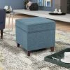 Top 10 👍 Adeco Square Blue Storage Ottoman 🎁 -Adeco Shop Copper Grove Dorado Square Blue Storage Ottoman