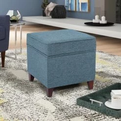 Top 10 👍 Adeco Square Blue Storage Ottoman 🎁
