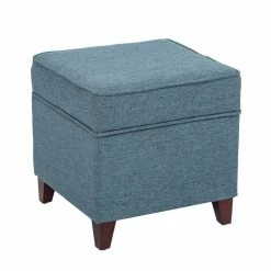 Top 10 👍 Adeco Square Blue Storage Ottoman 🎁 -Adeco Shop Copper Grove Dorado Square Blue Storage Ottoman 4