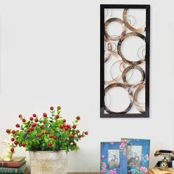 Buy 🧨 Adeco Large Metal Wall Sculpture Decor With Frame 🎉