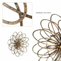 Budget ⭐ Adeco Flower Urban Design Metal Wall Decor 🎁 -Adeco Shop Flower Urban Design Metal Wall Decor 4