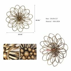 Budget ⭐ Adeco Flower Urban Design Metal Wall Decor 🎁 -Adeco Shop Flower Urban Design Metal Wall Decor 7