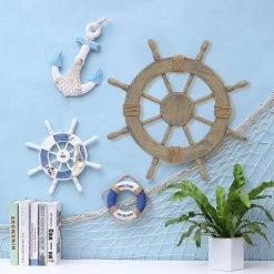 Cheap 🎁 Adeco Large Marine Ship Wheel Nautical Decor 🎁 -Adeco Shop Large Marine Ship Wheel Nautical Decor 3