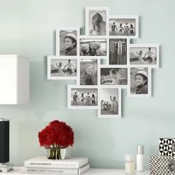 Outlet ๐คฉ Adeco White Wall Collage Frame With Twelve 4x6-inch Openings ๐